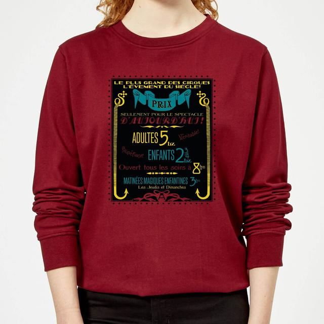 Sudadera para mujer Fantastic Beasts Les Plus Grand Des Cirques - Burdeos - S - Burgundy on Productcaster.