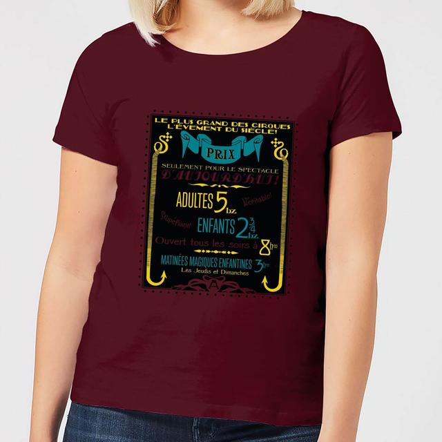 Fantastic Beasts Les Plus Grand Des Cirques dames t-shirt - Wijnrood - S - Burgundy on Productcaster.