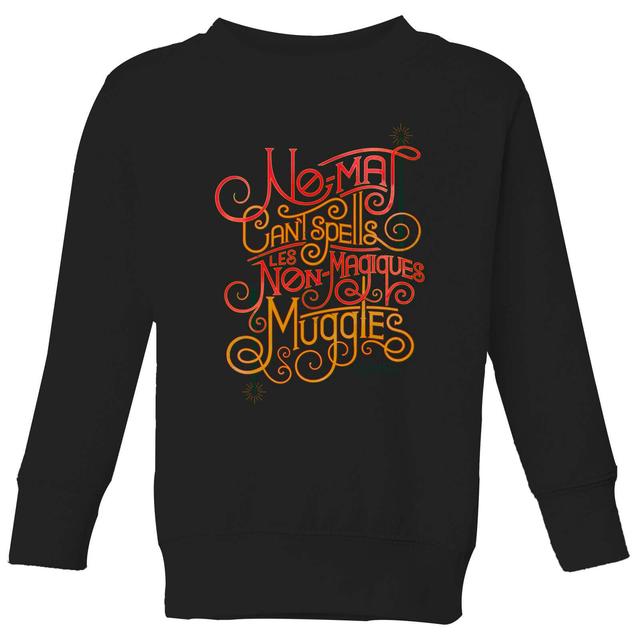 Fantastic Beasts No-Maj Kids' Sweatshirt - Black - 9-10 Years on Productcaster.