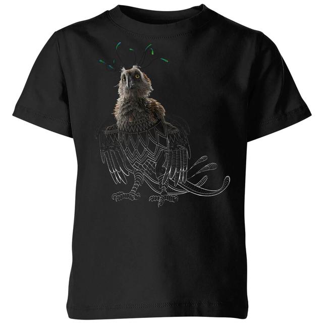 Fantastic Beasts Tribal Augurey Kids' T-Shirt - Black - 11-12 años - Negro on Productcaster.