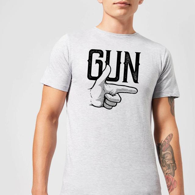 Gun Men's T-Shirt - Grey - 5XL - Grau on Productcaster.