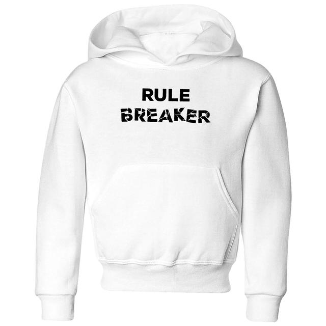 Rule Breaker Kids' Hoodie - White - 7-8 Years - White on Productcaster.