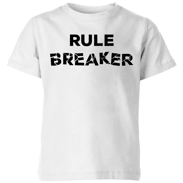 Rule Breaker Kids' T-Shirt - White - 9-10 Jahre - Weiß on Productcaster.