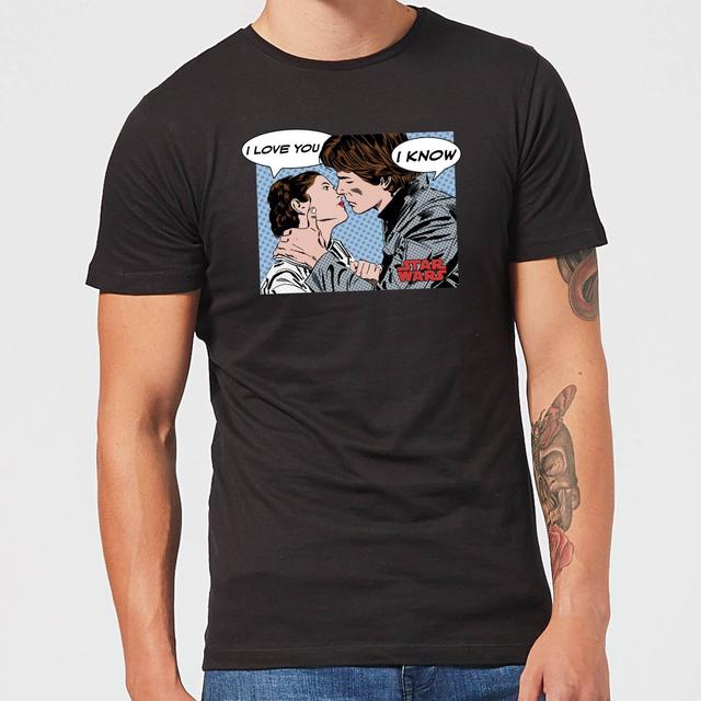 Star Wars Leia Han Solo Love Men's T-Shirt - Black - S - Black on Productcaster.