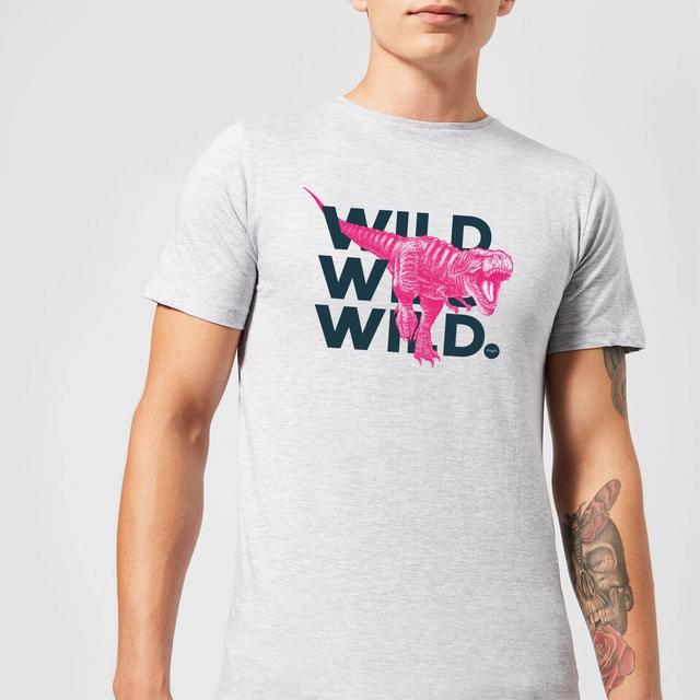 Wild Dinosaur Men's T-Shirt - Grey - M - Grau on Productcaster.