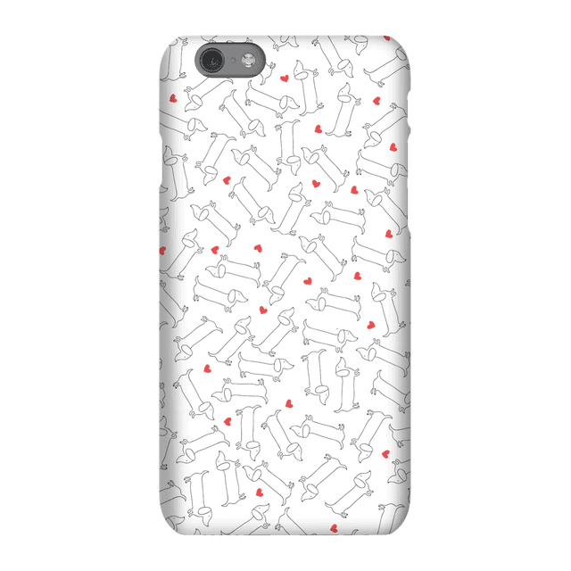 Sausage Dog Hearts Phone Case for iPhone and Android - iPhone 7 - Tough Case - Gloss on Productcaster.