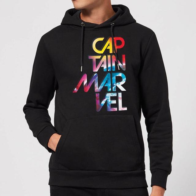 Captain Marvel Galactic Text hoodie - Zwart - XL on Productcaster.