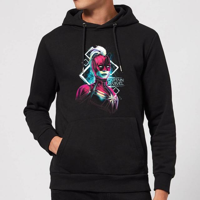 Captain Marvel Neon Warrior Hoodie - Black - XXL - Schwarz on Productcaster.