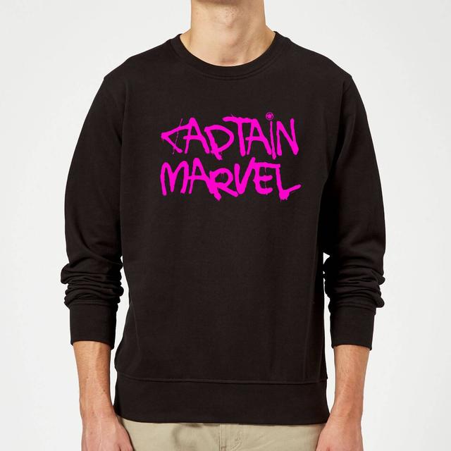 Sudadera con texto en spray de Captain Marvel - Negro - M - Negro on Productcaster.