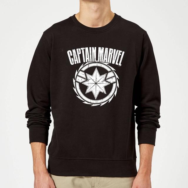 Captain Marvel Logo Sweatshirt - Black - XXL on Productcaster.