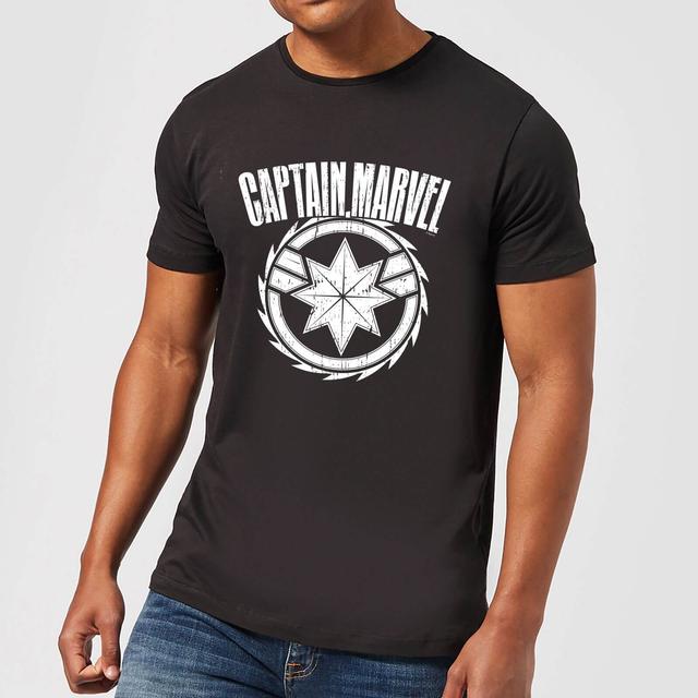 Captain Marvel Logo Camiseta de Hombre - Negra - 3XL on Productcaster.