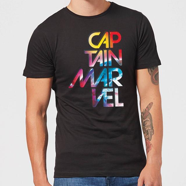 Captain Marvel Galactic Text Camiseta de Hombre - Negra - 3XL on Productcaster.