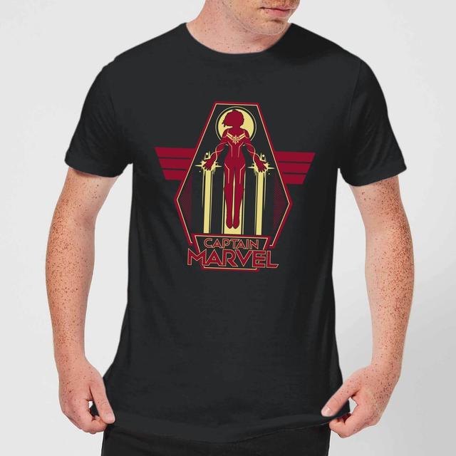 Captain Marvel Flying Warrior Camiseta de Hombre - Negra - S on Productcaster.