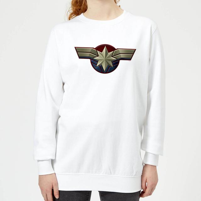 Sudadera Chest Emblem para mujer de Captain Marvel - Blanco - L on Productcaster.