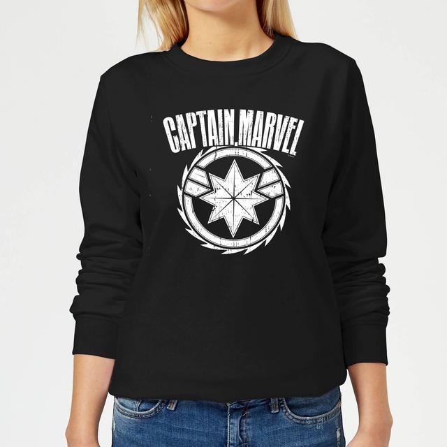 Captain Marvel Logo dames trui - Zwart - XL - Zwart on Productcaster.