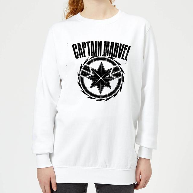 Sudadera Captain Marvel Logo para mujer - Blanco - L - Blanco on Productcaster.