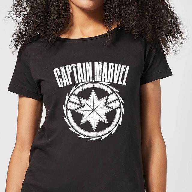 Captain Marvel Logo Camiseta de Hombre - Negra - 5XL on Productcaster.