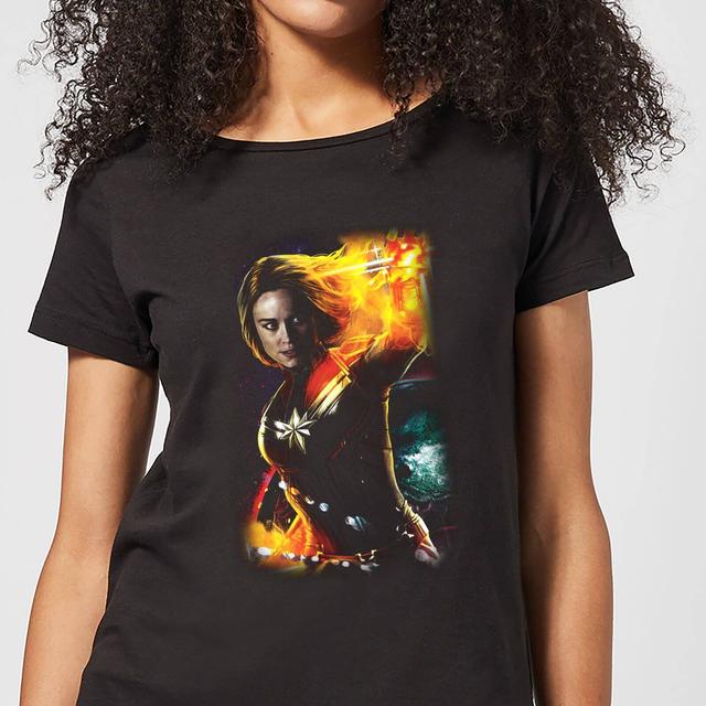 Captain Marvel Galactic Shine dames t-shirt - Zwart - XXL - Zwart on Productcaster.