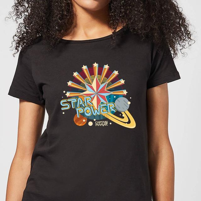 Captain Marvel Star Power T-shirt Femme - Noir - XL - Noir on Productcaster.