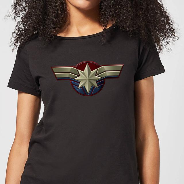 Captain Marvel Chest Emblem T-Shirt Donna - Nero - M on Productcaster.