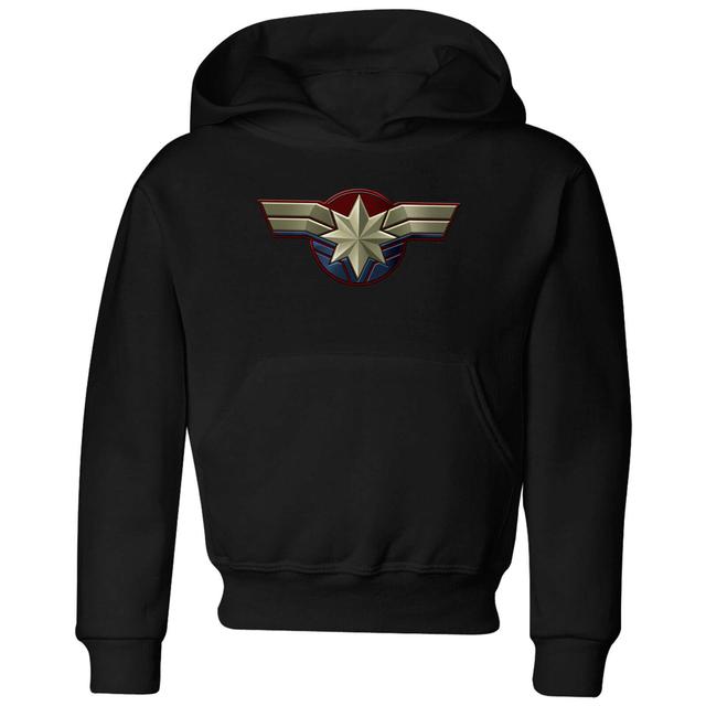 Sudadera con capucha Chest Emblem para niños de Captain Marvel - Negro - 3-4 años on Productcaster.