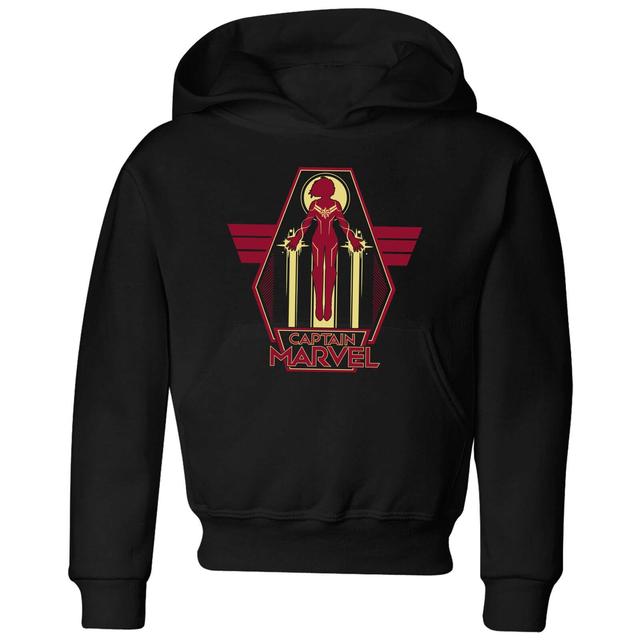 Captain Marvel Flying Warrior Kids' Hoodie - Black - 7-8 Jahre - Schwarz on Productcaster.