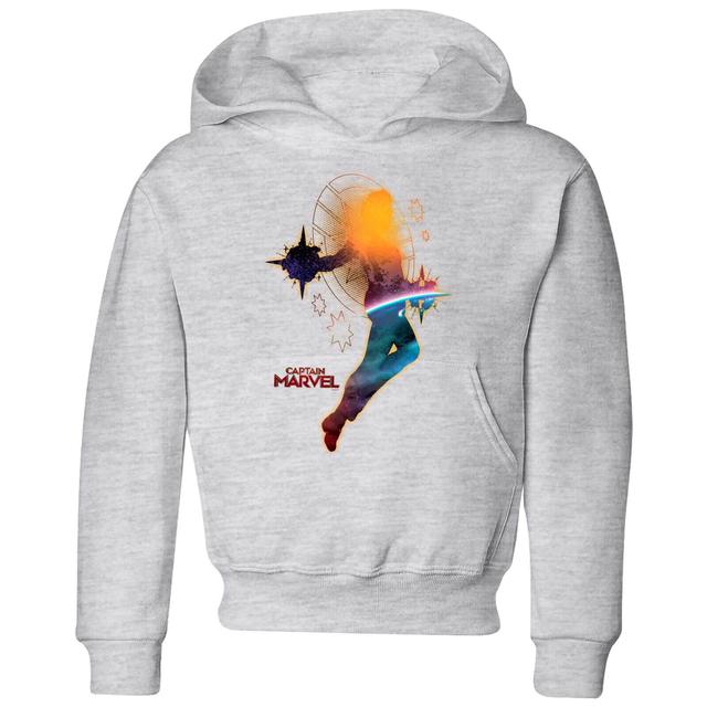 Captain Marvel Nebula Flight Kids' Hoodie - Grey - 11-12 Jahre - Grau on Productcaster.