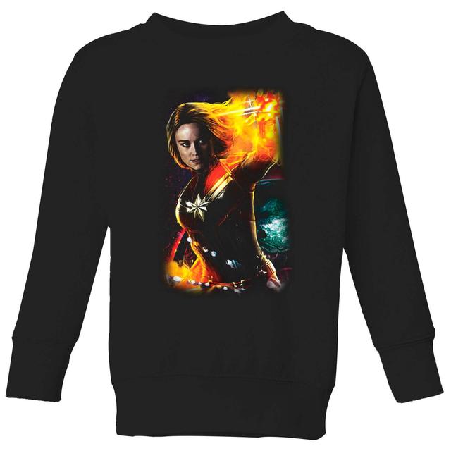 Captain Marvel Galactic Shine Kids' Sweatshirt - Black - 5-6 Jahre on Productcaster.