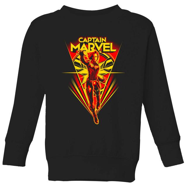 Captain Marvel Freefall Kids' Sweatshirt - Black - 11-12 Jahre on Productcaster.