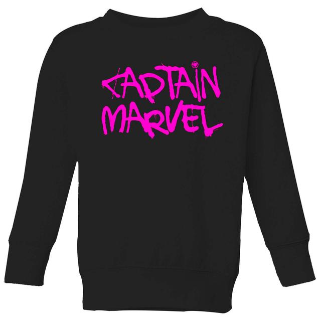 Sudadera para niños Spray Text de Captain Marvel - Negro - 3-4 años - Negro on Productcaster.