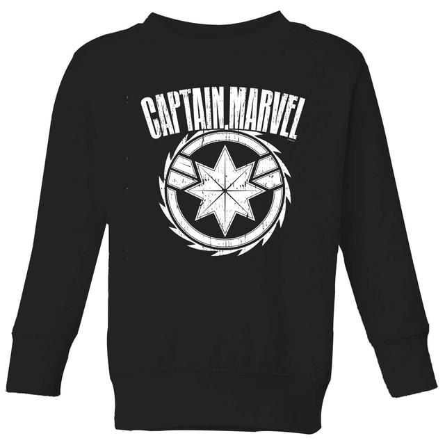 Sudadera para niños Logo de Captain Marvel - Negro - 7-8 años - Negro on Productcaster.