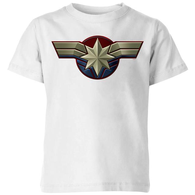 Camiseta para niño Chest Emblem de Captain Marvel - Blanco - 7-8 años - Blanco on Productcaster.