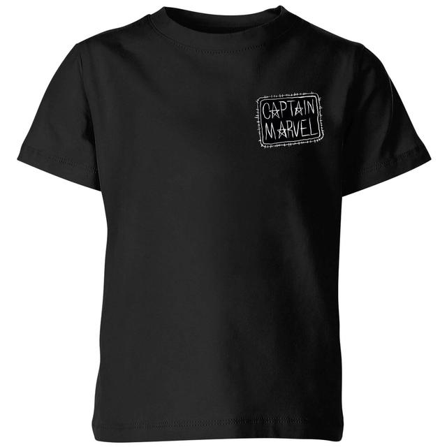 Camiseta con logotipo de Capitán Marvel para niño - Negro - 9-10 años - Negro on Productcaster.