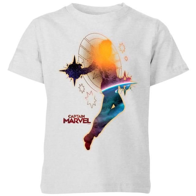 Captain Marvel Nebula Flight Kids' T-Shirt - Grey - 11-12 Years on Productcaster.