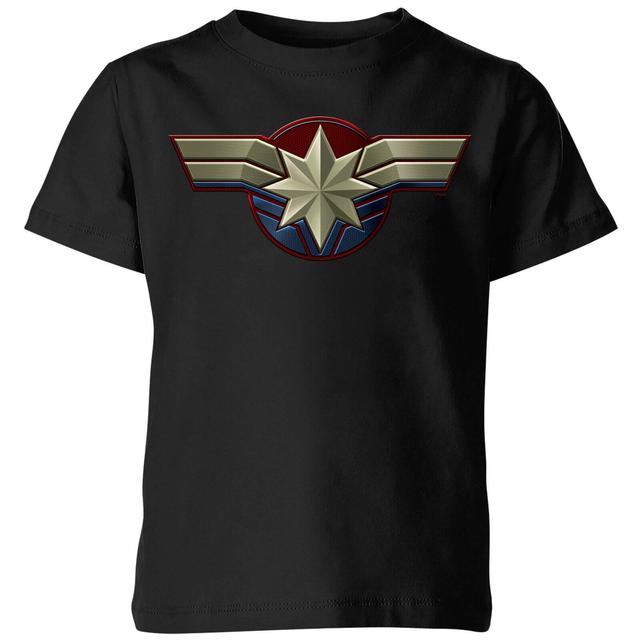 Camiseta para niño Chest Emblem de Captain Marvel - Negro - 11-12 años on Productcaster.