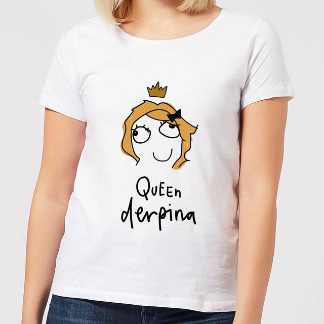 Queen Derpina Women's T-Shirt - White - S - Weiß on Productcaster.