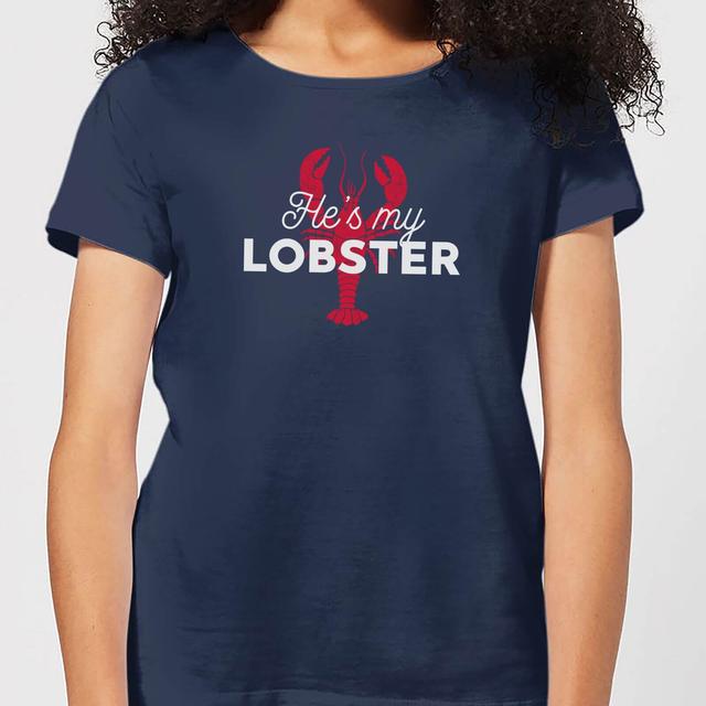 He's My Lobster Women's T-Shirt - Navy - L - Marineblau on Productcaster.