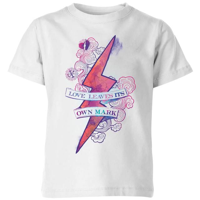 Harry Potter Love Leaves Its Own Mark Kids' T-Shirt - White - 9-10 años - Blanco on Productcaster.