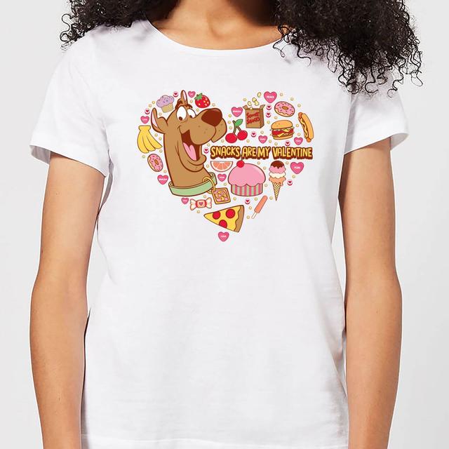 Camiseta Snacks Are My Valentine para mujer de Scooby Doo - Blanco - S - Blanco on Productcaster.