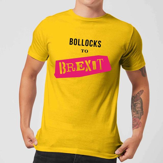 Bollocks To Brexit Men's T-Shirt - Yellow - M - Gelb on Productcaster.