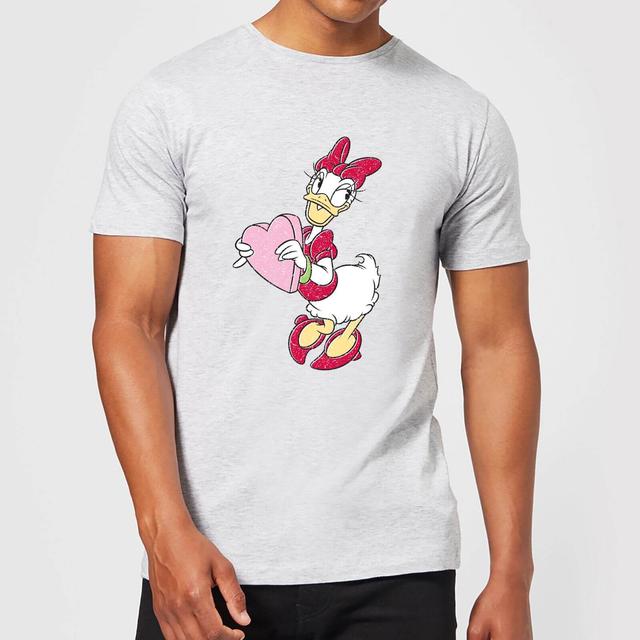 Disney Daisy Duck Love Heart Men's T-Shirt - Grey - M - Grau on Productcaster.