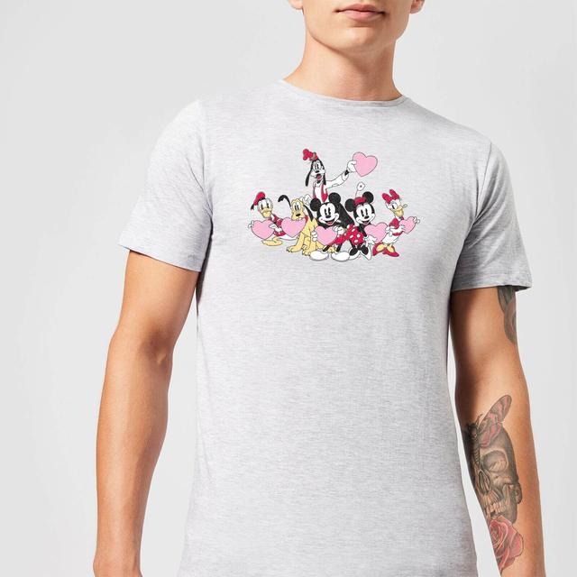 Disney Mickey Mouse Love Friends Men's T-Shirt - Grey - L - Grau on Productcaster.