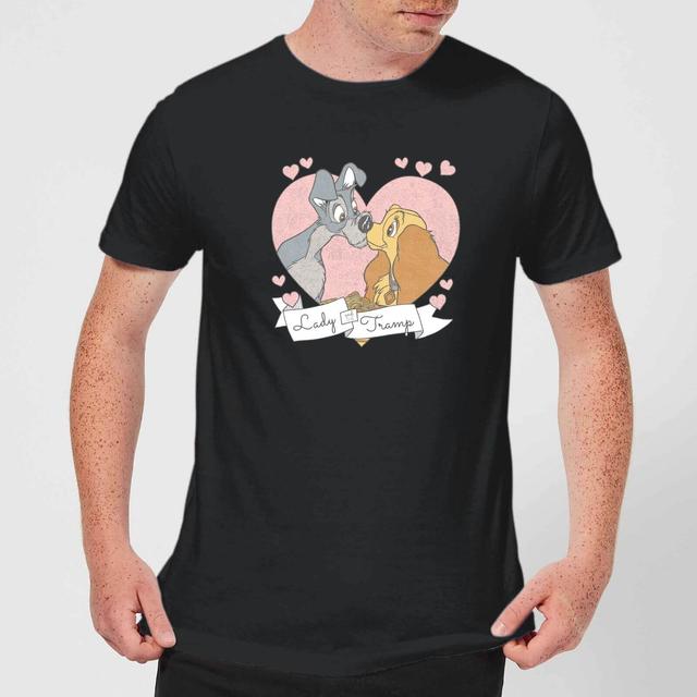 Disney Lady And The Tramp Love Men's T-Shirt - Black - XXL on Productcaster.