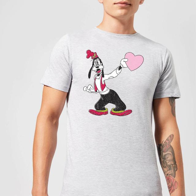 Disney Goofy Love Heart Men's T-Shirt - Grey - S on Productcaster.