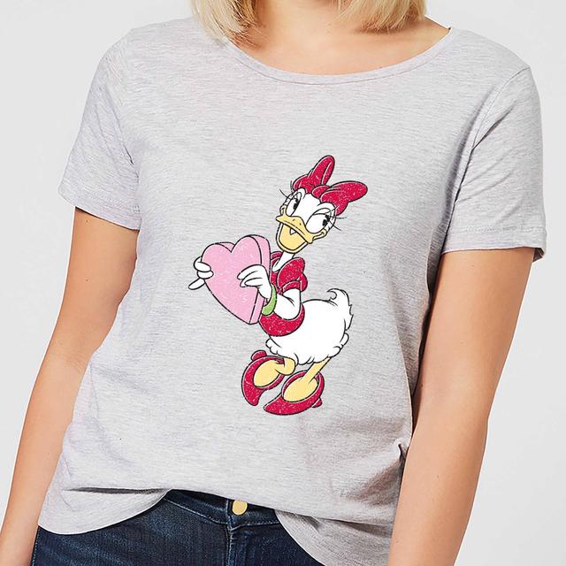 Camiseta para mujer Daisy Duck Love Heart de Disney - Gris - XXL - Gris on Productcaster.