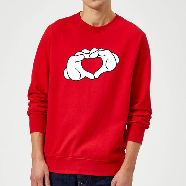 Disney Mickey Heart Hands Sweatshirt - Red - L on Productcaster.