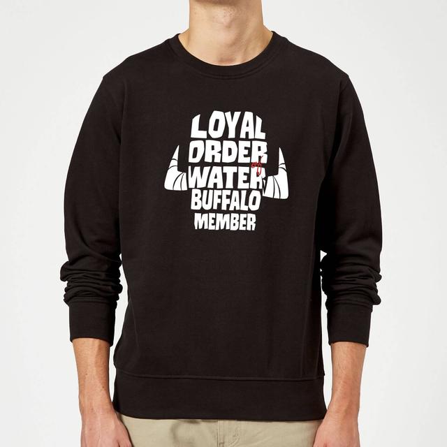 The Flintstones Loyal Order Of Water Buffalo Member Sweatshirt - Black - L - Svart on Productcaster.