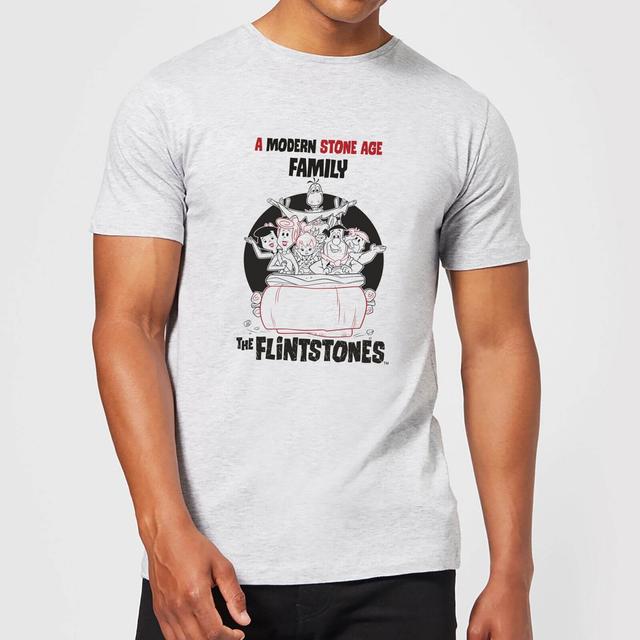 The Flintstones Modern Stone Age Family Men's T-Shirt - Grey - XS - Grau on Productcaster.