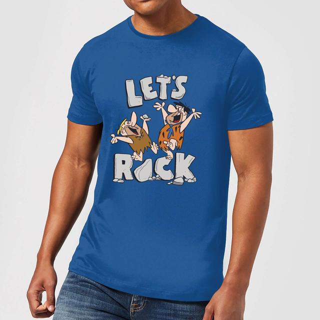 The Flintstones Let's Rock Men's T-Shirt - Royal Blue - XL on Productcaster.