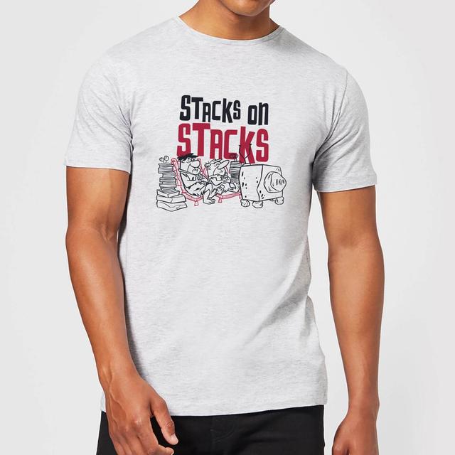 The Flintstones Stacks On Stacks Men's T-Shirt - Grey - XS - Grau on Productcaster.